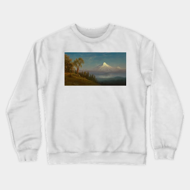 Mount St. Helens, Columbia River, Oregon by Albert Bierstadt Crewneck Sweatshirt by Classic Art Stall